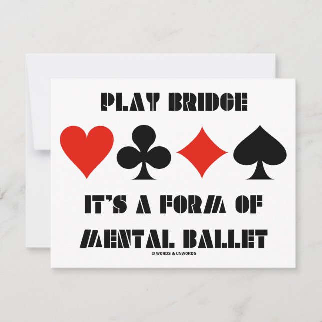 Invitación Puente de juego es una forma de ballet mental (Anverso)