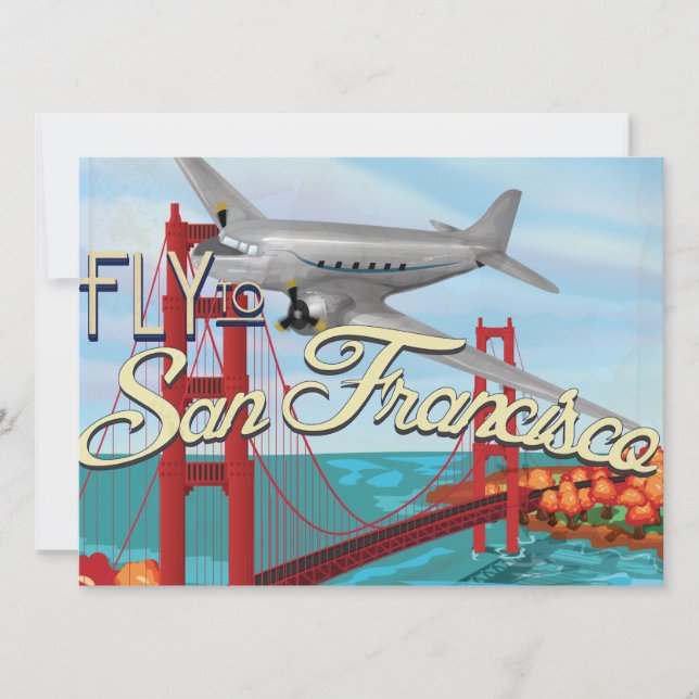 Invitación Puente Golden Gate de San Francisco (Anverso)