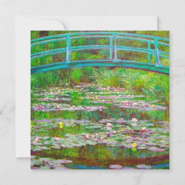 Invitación Puente japonés de Monet y los lirios de agua (Anverso)
