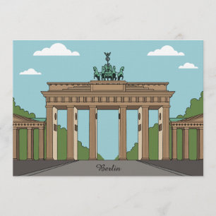 Invitación Puerta de Brandeburgo de Berlín – Clásico punto de