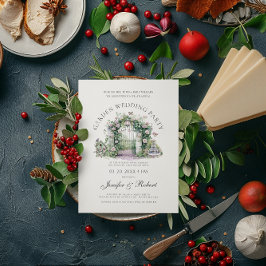 Invitación Puerta del jardín floral del Fiesta de bodas de ja