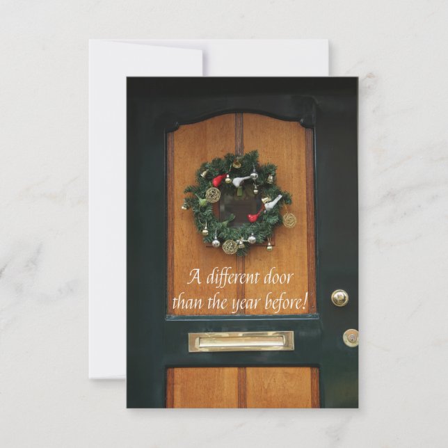 Invitación Puerta diferente: los Navidades usaron una nueva t (Anverso)
