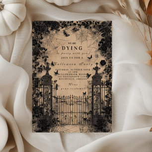 Invitación Puerta Gótica Embrujada Halloween