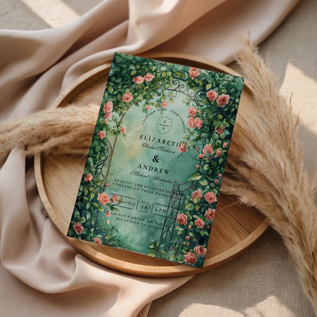 Invitación Puerta Romántica Vintage de Rosas (Subido por el creador)