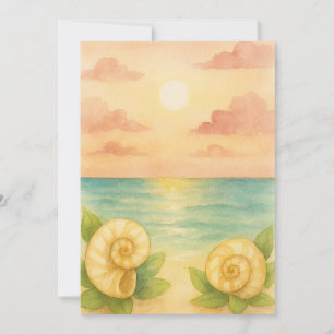 Invitación puesta de sol a la tarde