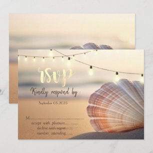 Invitación Puesta de sol en la playa Caracola RSVP