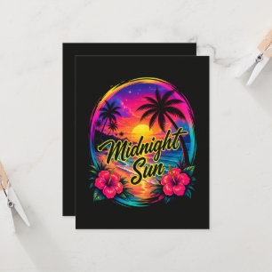 Invitación Puesta de sol en la playa tropical bajo el sol de 