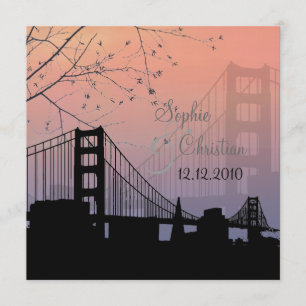 Invitación Puesta de sol en la Puerta de Oro/invitaciones de 