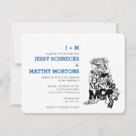 Invitación Pug de tipos