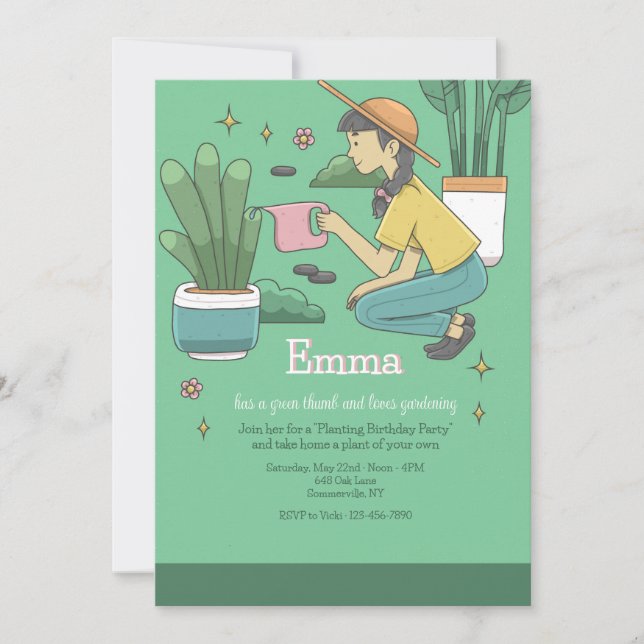Invitación Pulgar Verde (Anverso)