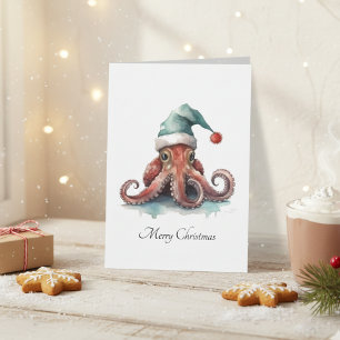 Invitación Pulpo Alegría de Navidad, personalizado