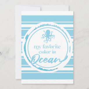 Invitación Pulpo Azul Costero