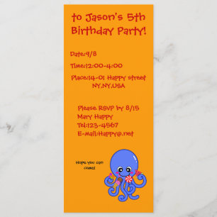 Invitación Pulpo del verano