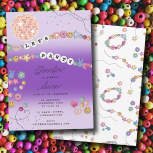 Invitación Pulsera de la Amistad Joyas para Niñas Fiesta de C
