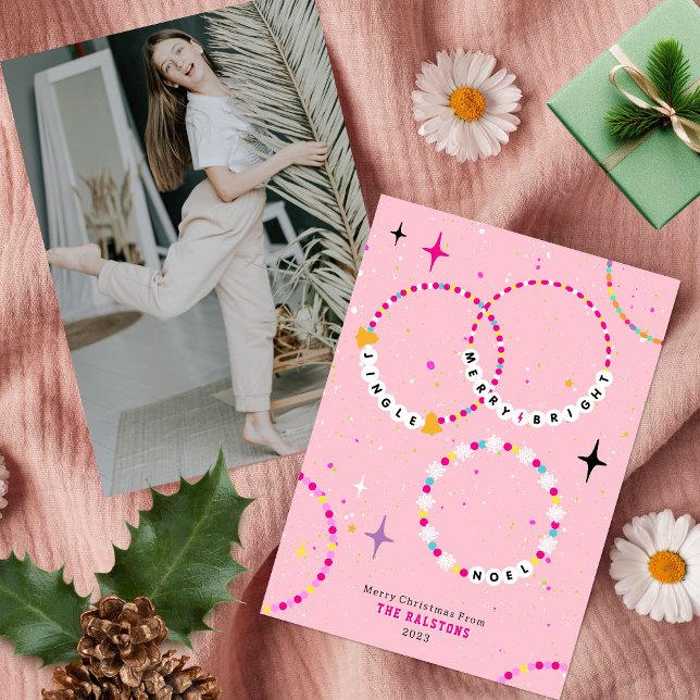 Invitación Pulseras de amistad Navidades rosados foto (Subido por el creador)