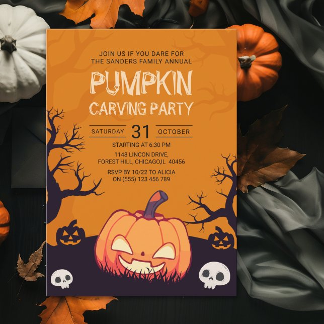 Invitación Pumkin Carving Party Halloween (Subido por el creador)