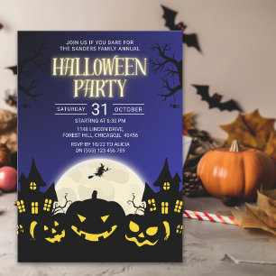 Invitación Pumkin Halloween Party Family Reunion