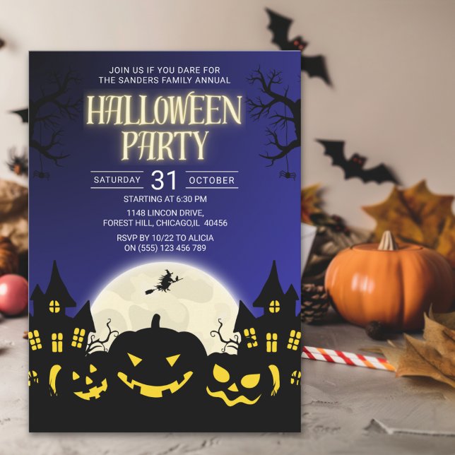 Invitación Pumkin Halloween Party Family Reunion (Subido por el creador)