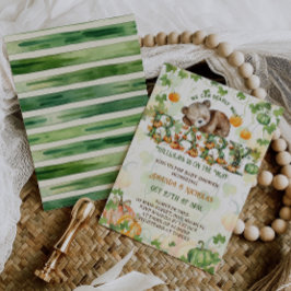 Invitación Pumpkin Bearly Wait Baby Shower