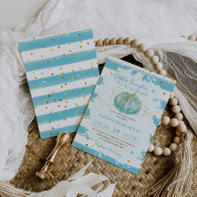 Pumpkin Blue Boy Baby Shower