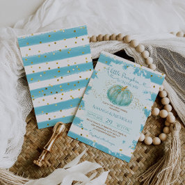 Invitación Pumpkin Blue Boy Baby Shower