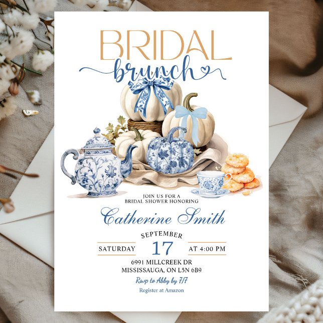 Invitación Pumpkin Chinoiserie Bridal Brunch Bridal Shower (Subido por el creador)