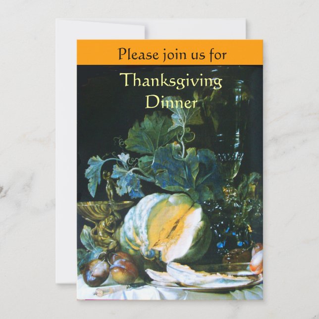 INVITACIÓN PUMPKIN , FRUTAS Y GLASSWARE (Anverso)
