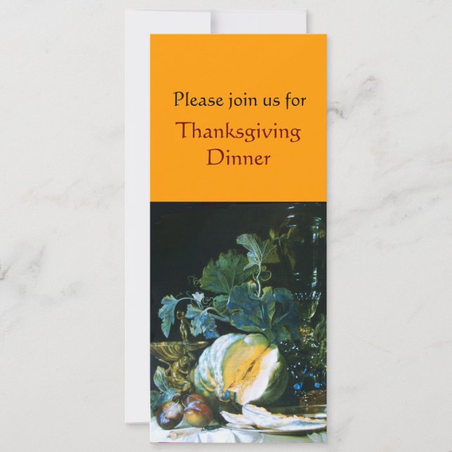 INVITACIÓN PUMPKIN , FRUTAS Y GLASSWARE (Anverso)