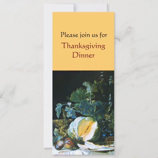 INVITACIÓN PUMPKIN , FRUTAS Y GLASSWARE (Anverso)