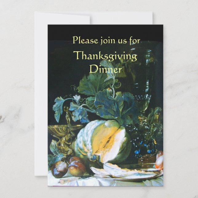 INVITACIÓN PUMPKIN , FRUTAS Y GLASSWARE (Anverso)