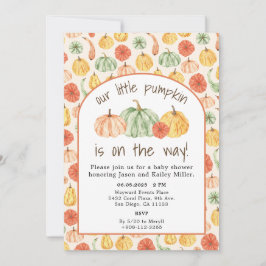 Invitación Pumpkin Gourd Autumn Baby Shower