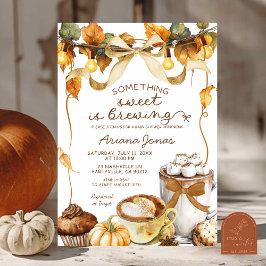 Invitación Pumpkin Latte Something Sweet Brewing Baby Shower