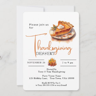 INVITACIÓN PUMPKIN PIE GRACIAS DESTRUIDO