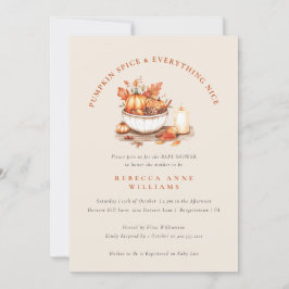 Invitación Pumpkin Spice & Everything Nice – Baby Shower de O