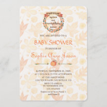 Pumpkin Spice Fall Acción de Gracias Baby Shower