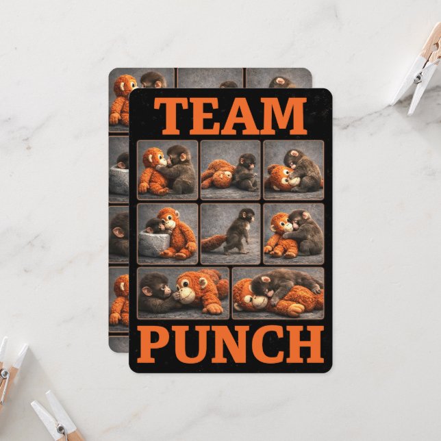 Invitación Punch Baby Monkey (Anverso/Reverso In Situ)