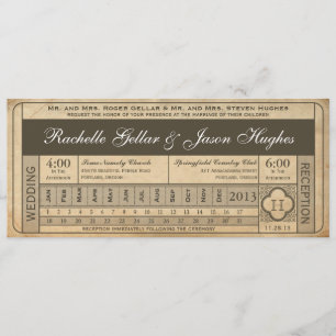 Invitación Punchout de la entrada de matrimonio III