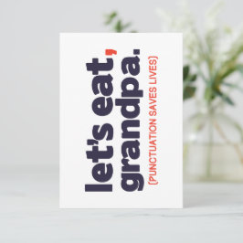 Invitación Punctuation saves lives