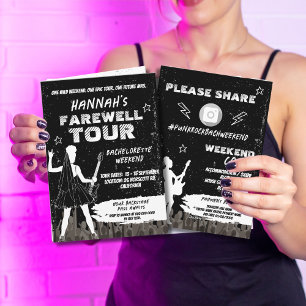 Invitación Punk Rock Bachelorette Weekend Itinerary