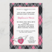 invitación punky de la fiesta de cumpleaños del