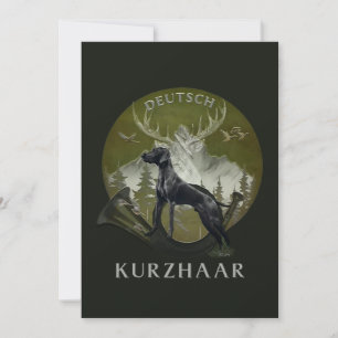 Invitación Punta de Pelo Corto Alemán , Caza logo 