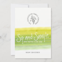 Invitación Puntaje de degustación de vinos blancos