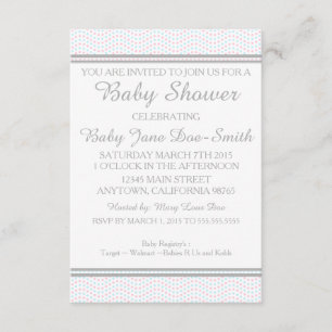 Invitación Punto de polka azul y rosa claro invitado