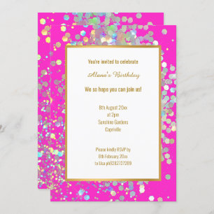 INVITACIÓN PUNTO HOLOGRÁFICO BLANCO PINO BRILLANTE