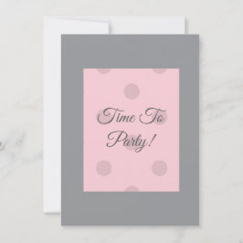 Invitación Punto Polka Rubor Rosa