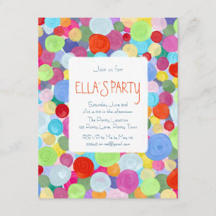 Invitación Puntos coloridos