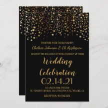 Puntos de Confetti de Negro y Oro