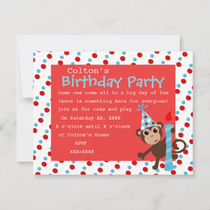 Invitación Puntos de mono