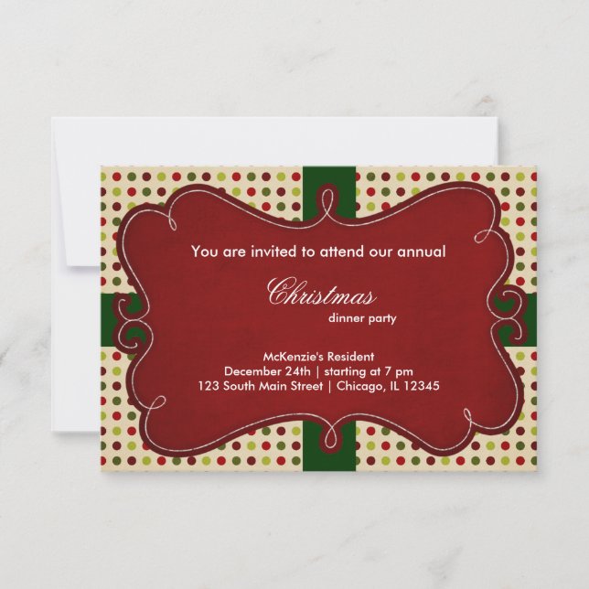 Invitación Puntos de navidades (Anverso)