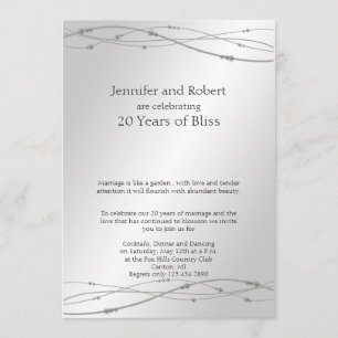 Invitación Puntos de Platino 20º Aniversario de Boda